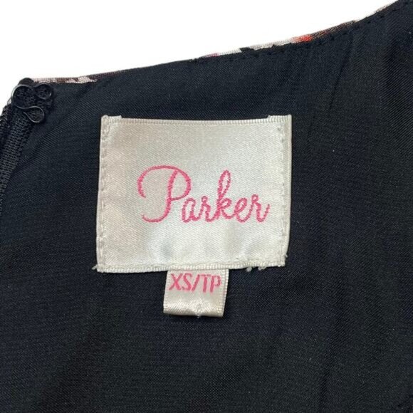 PARKER 100% Silk Floral Peplum Blouse XS - Picture 4 of 6